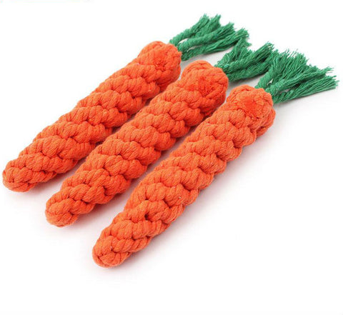 Carrot Cotton Rope Toys